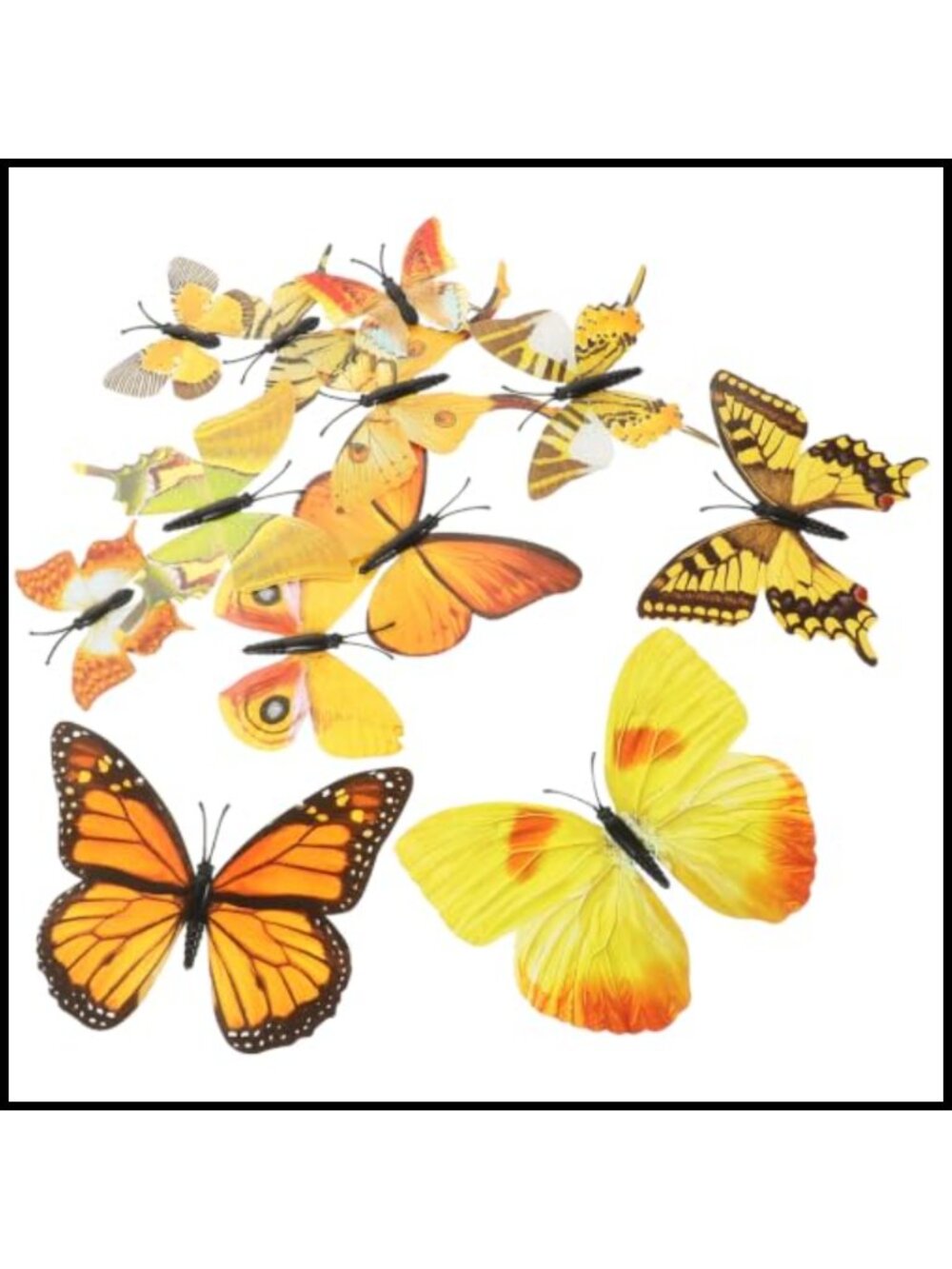 3D Butterfly Wall Decals PVC Assorted 12pc Home Decor